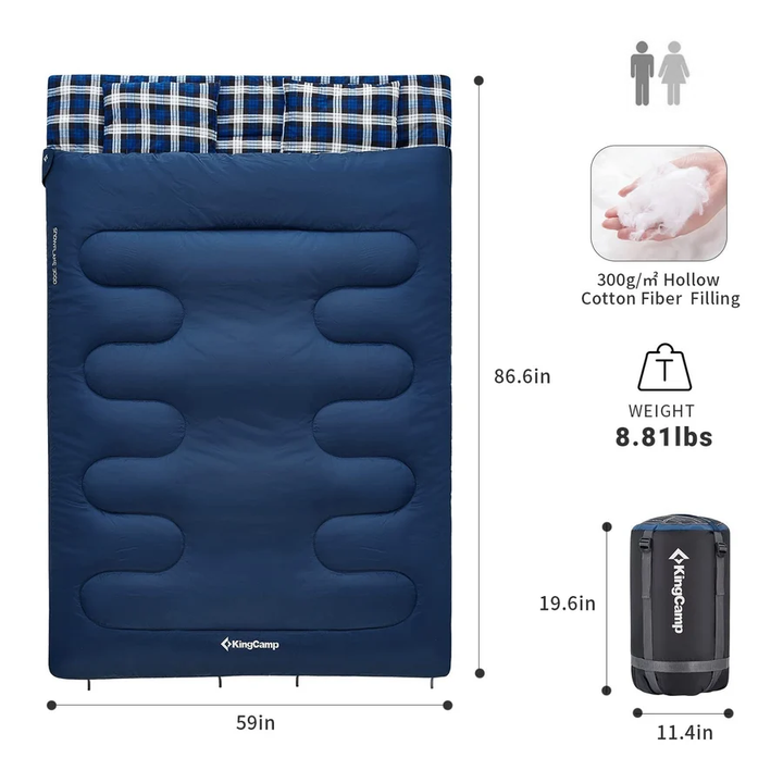 KingCamp 35F 3-Season Double Sleeping Bag