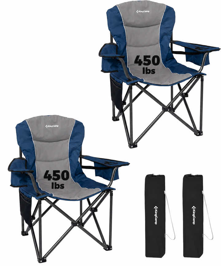 KingCamp JUNIPER C10 Oversized Folding Chair with Adjustable Lumbar Support