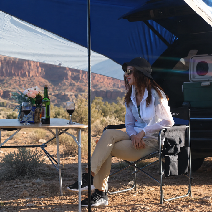 KingCamp ASH B10 Heavy Duty Director's Chair with Side Table