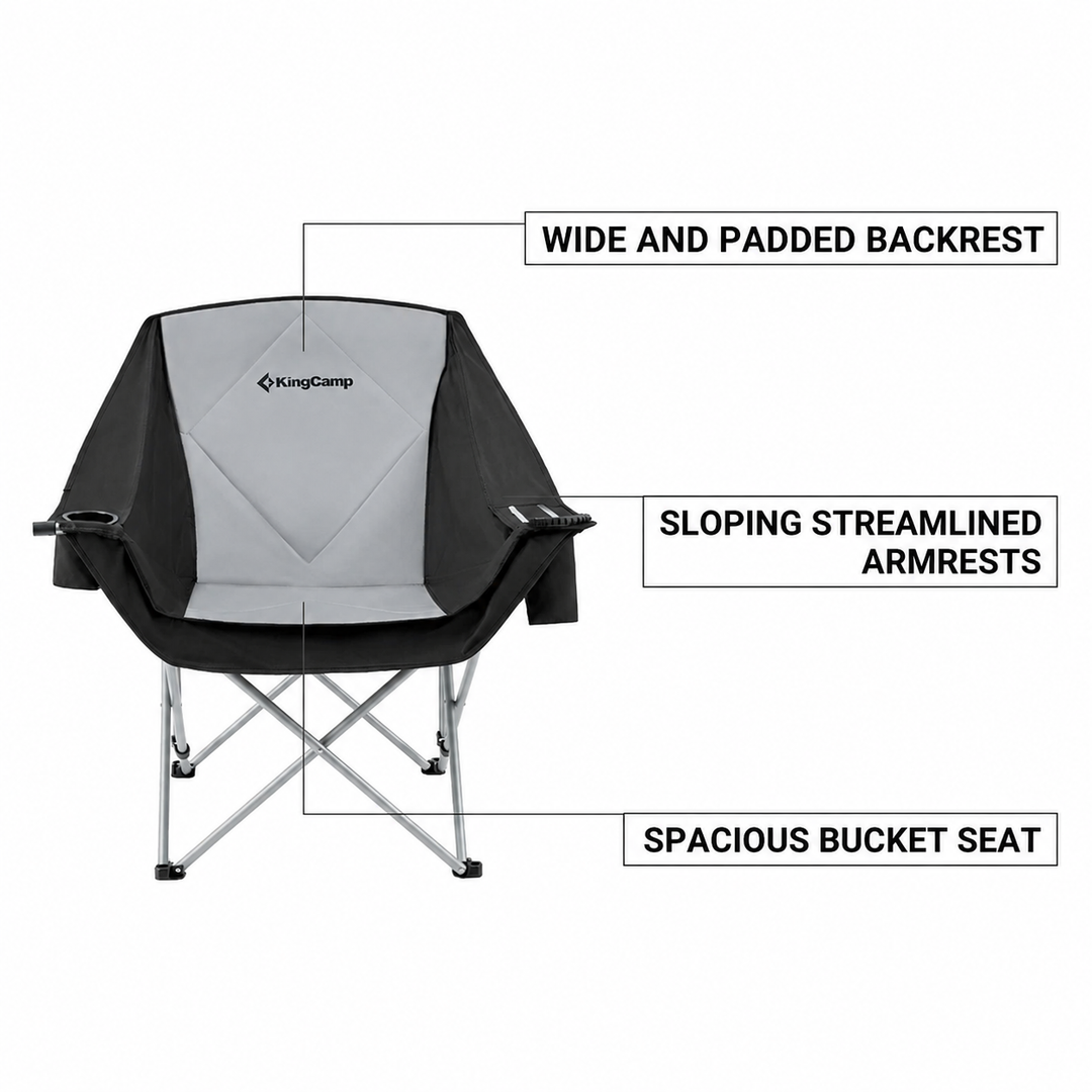 KingCamp Oversized Single Camp Sofa Chair with Cooler Bag