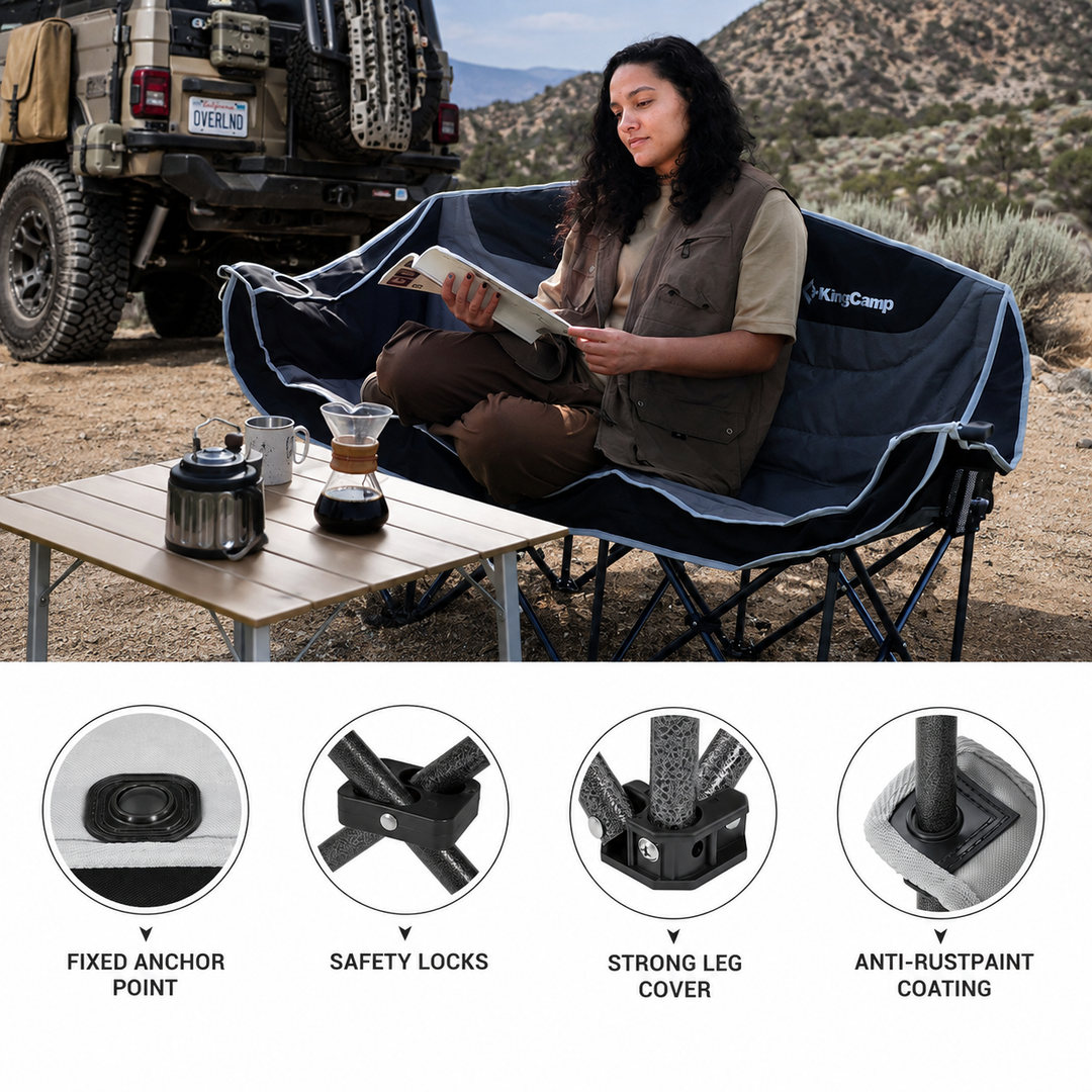 KingCamp CANNA C30 3-Person Family Camp Sofa