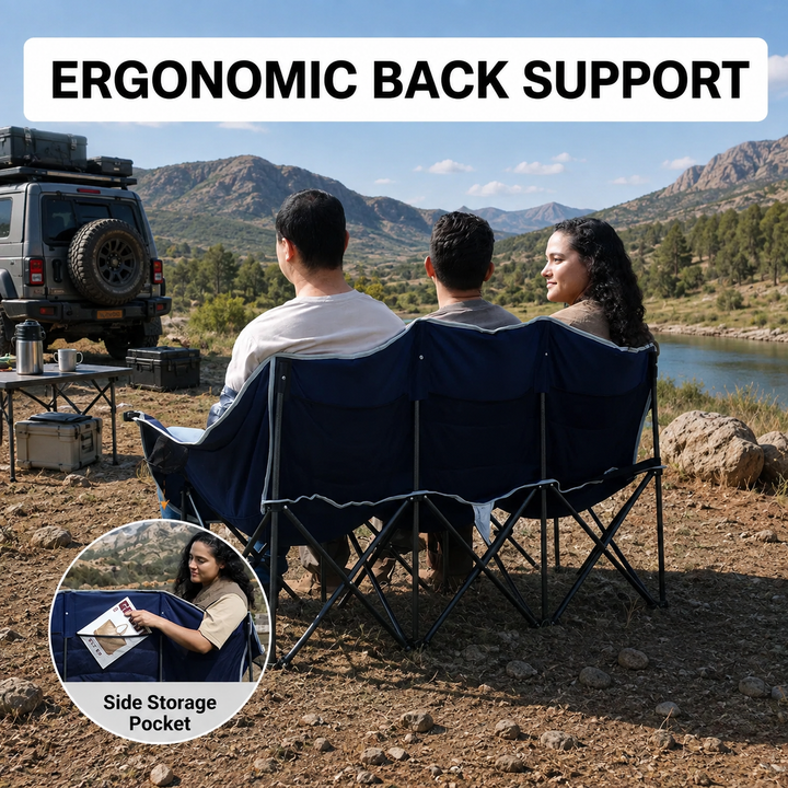 KingCamp CANNA C30 3-Person Family Camp Sofa