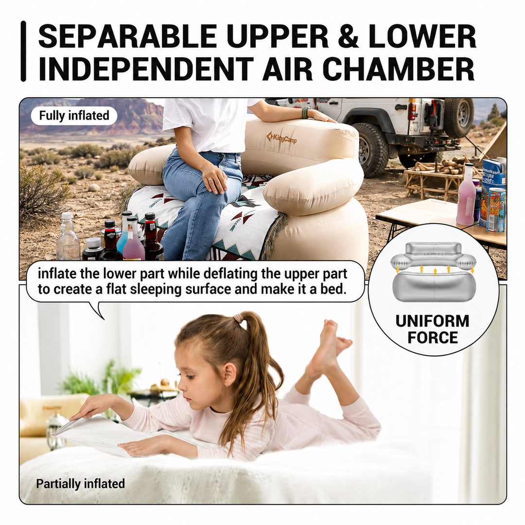 KingCamp Premium Single Inflatable Sofa Set