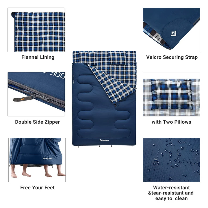 KingCamp 35F 3-Season Double Sleeping Bag