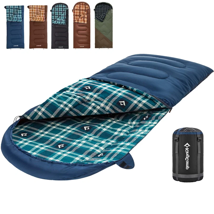 KingCamp 32F Flannel-Lined 3-Season Sleeping Bag
