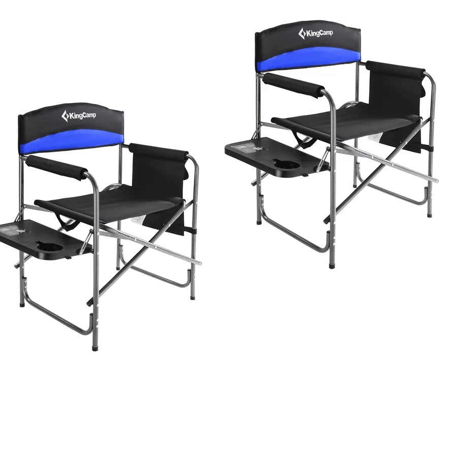 KingCamp Heavy Duty Director's Chair with Side Table — 2-Pack