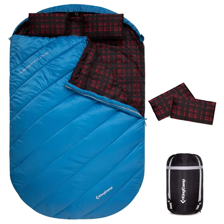 KingCamp FREESPACE 250D Flannel-Lined Double Sleeping Bag