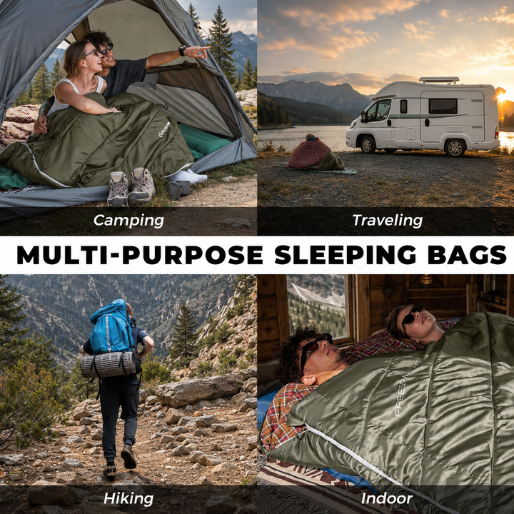KingCamp FREESPACE 250D Flannel-Lined Double Sleeping Bag