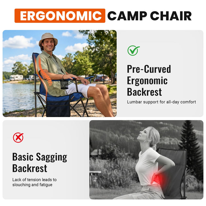 Ergonomic pre-curved high backrest