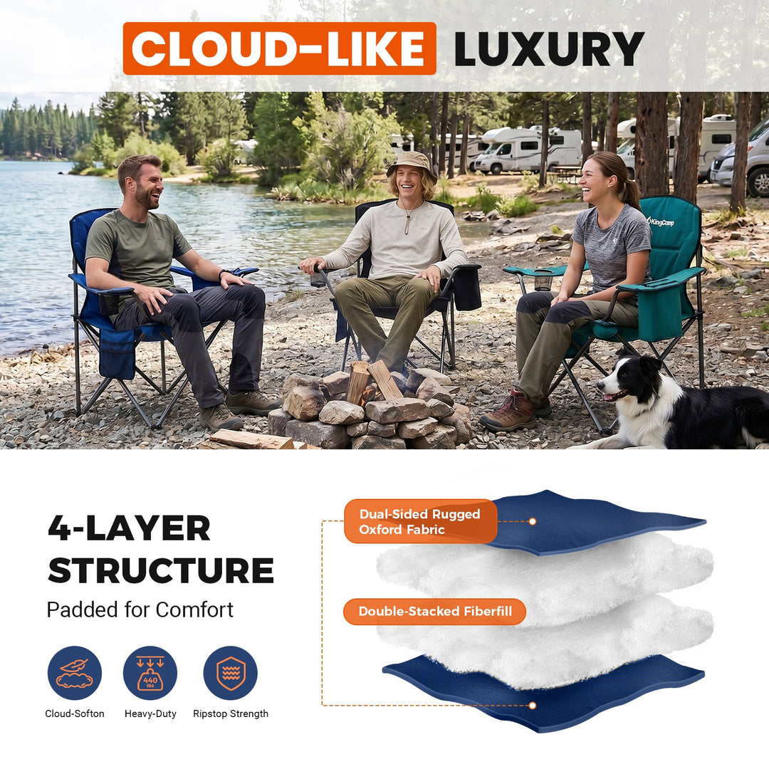 Four-layer quilted padding