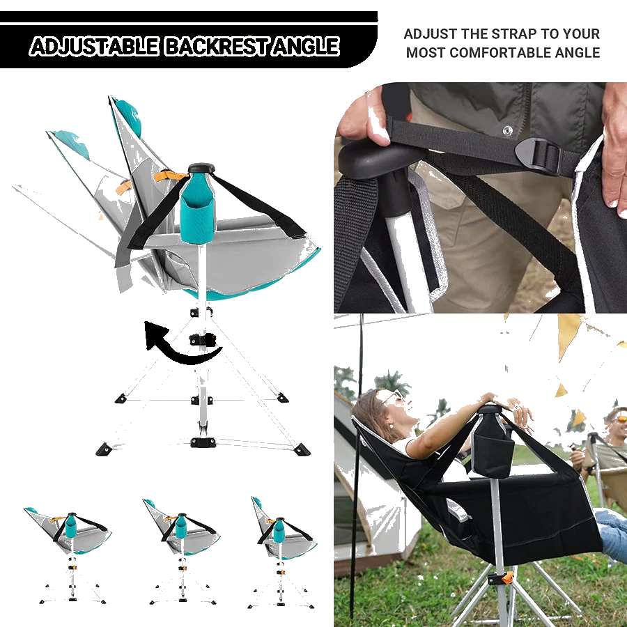 KingCamp Hammock Rocking Camp Chair — Freestanding, No Trees Required