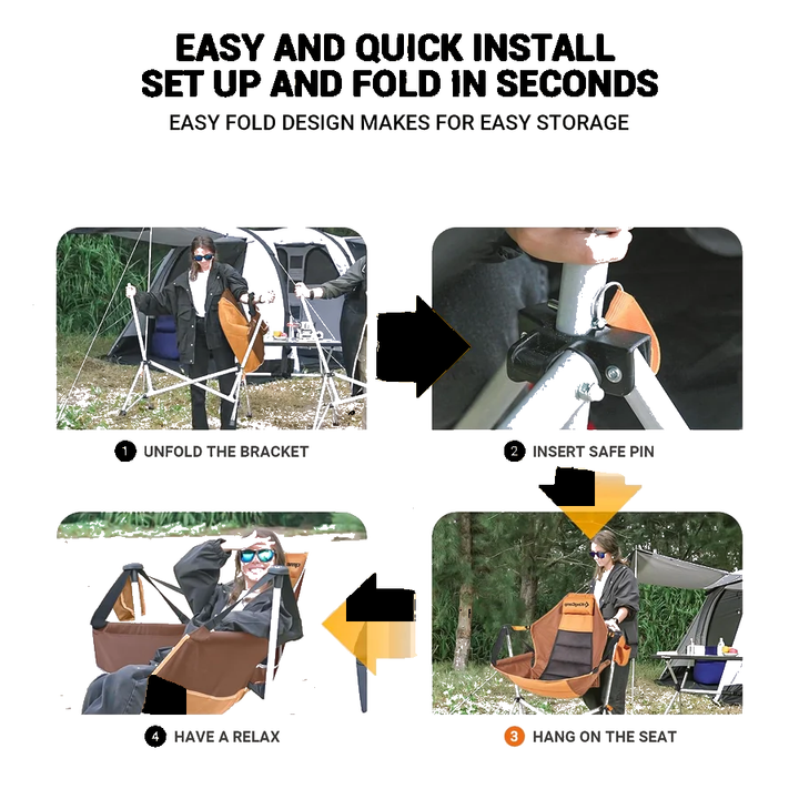 KingCamp Hammock Rocking Camp Chair — Freestanding, No Trees Required