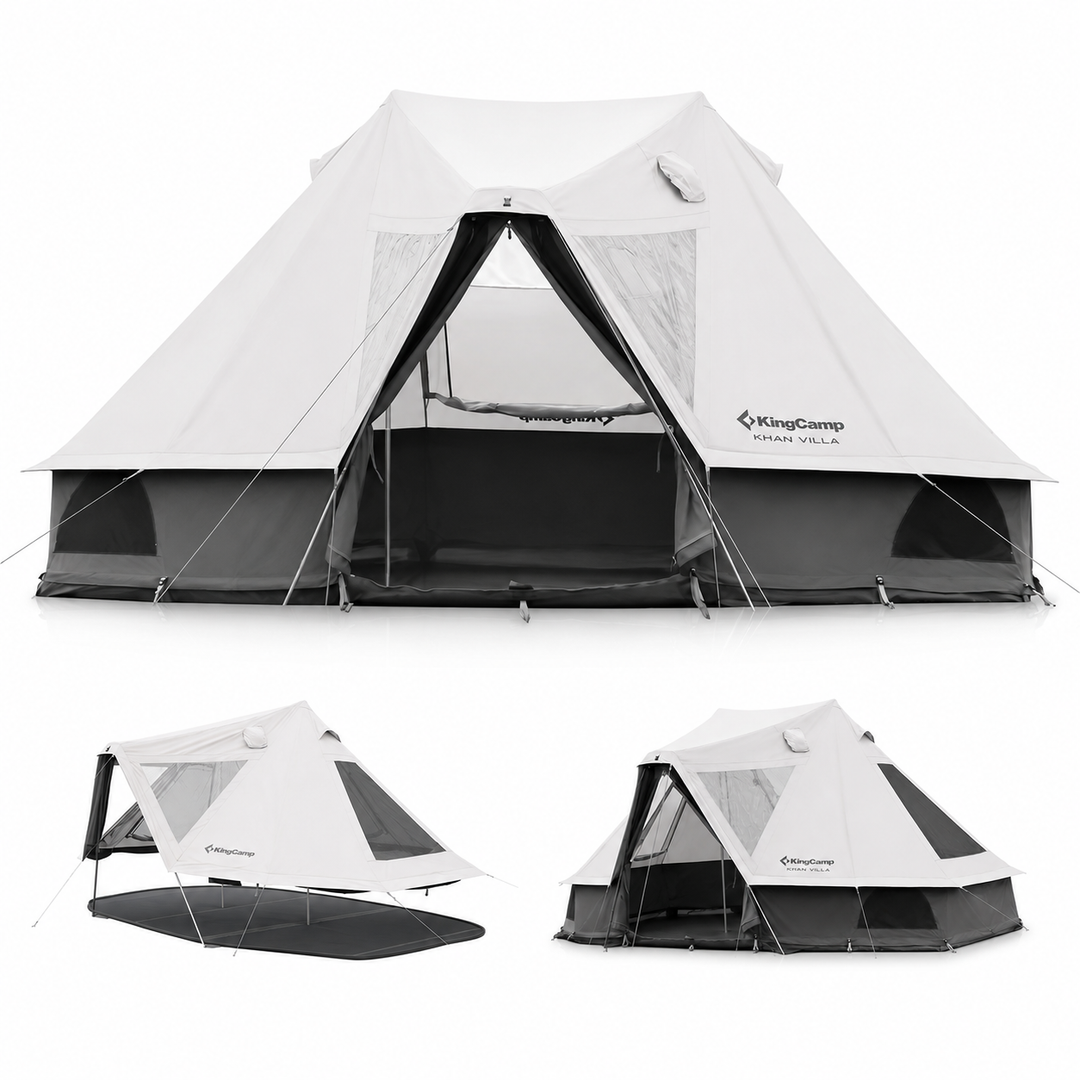 KingCamp KHAN VILLA 15FT TC Canvas Glamping Tent with Stove Jack