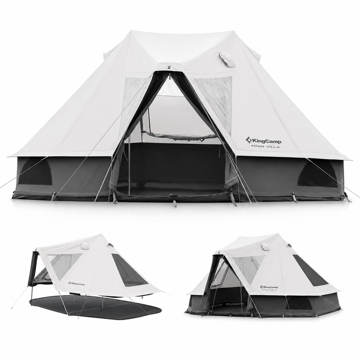 KingCamp KHAN VILLA 15FT TC Canvas Glamping Tent with Stove Jack