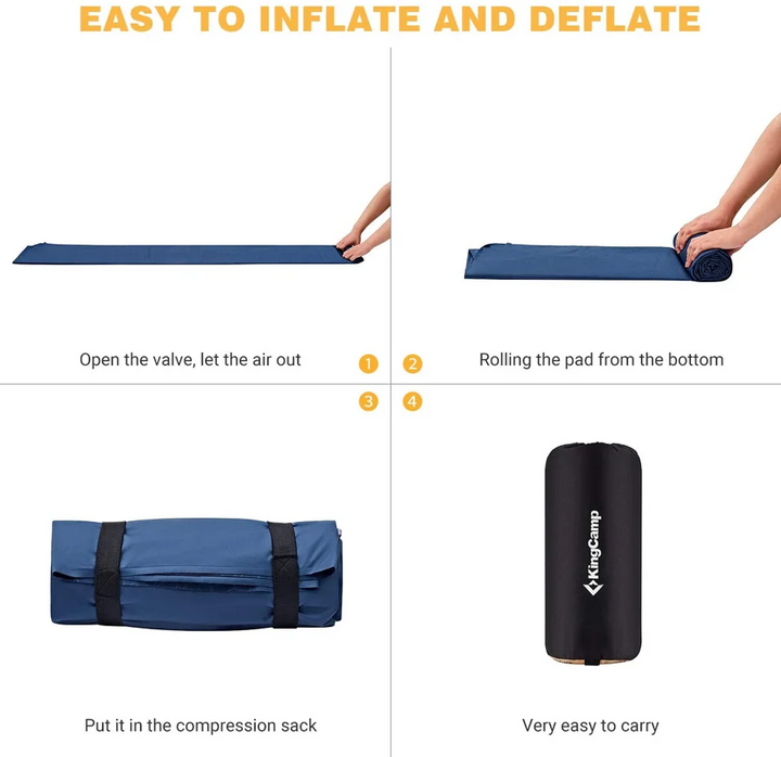KingCamp Lightweight 3.9" Thick Insulated Air Pad — Single