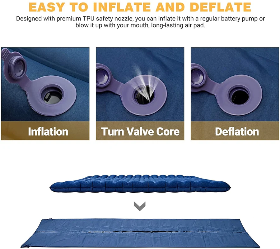 KingCamp Lightweight 3.9" Thick Insulated Air Pad — Single
