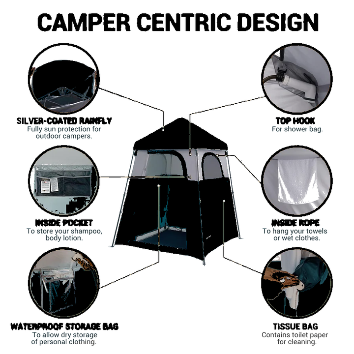 KingCamp MARASUSA Q Pop-Up Shower & Privacy Tent