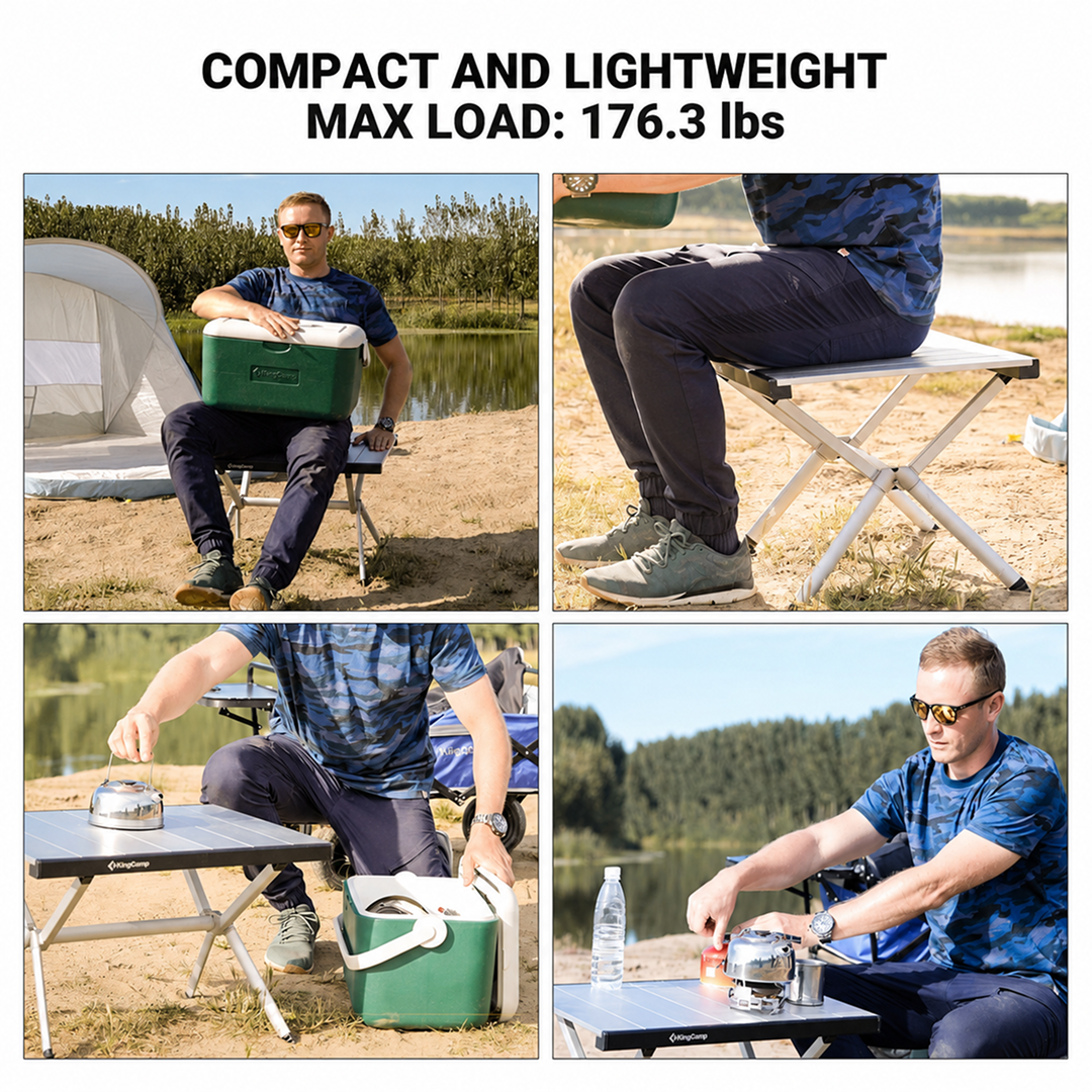 KingCamp Small Camping Aluminium Roll-Up Table