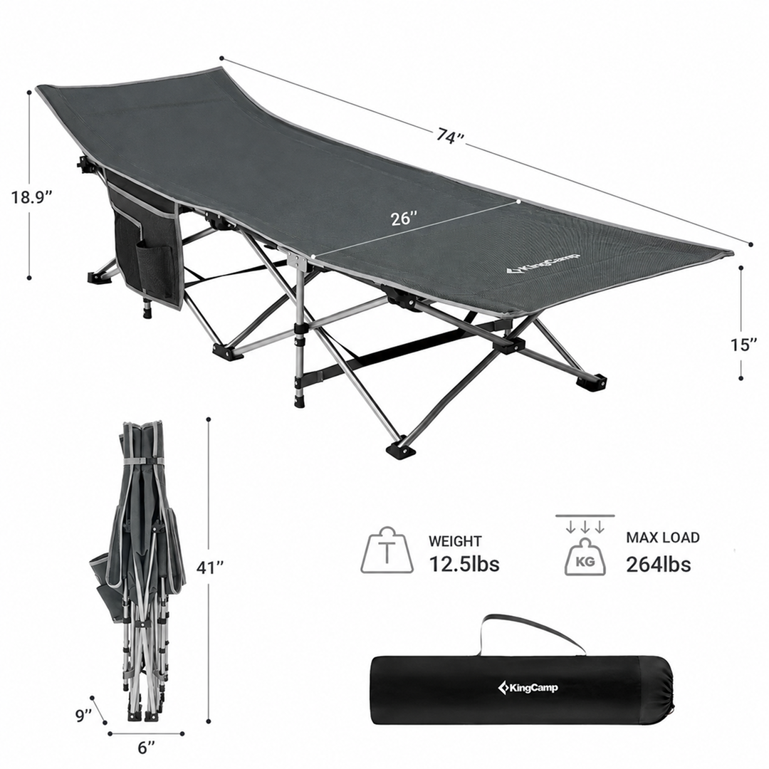 KingCamp Oversized Heavy Duty Camping Cot