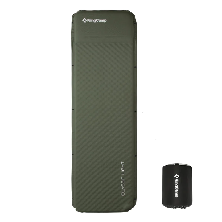 KingCamp Self-Inflating Sleeping Pad with Built-In Pillow — L
