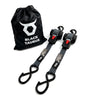 Black Taurus Retract 750 Retractable Ratchet Straps 1 in, 750 lb WLL (2-Pack)