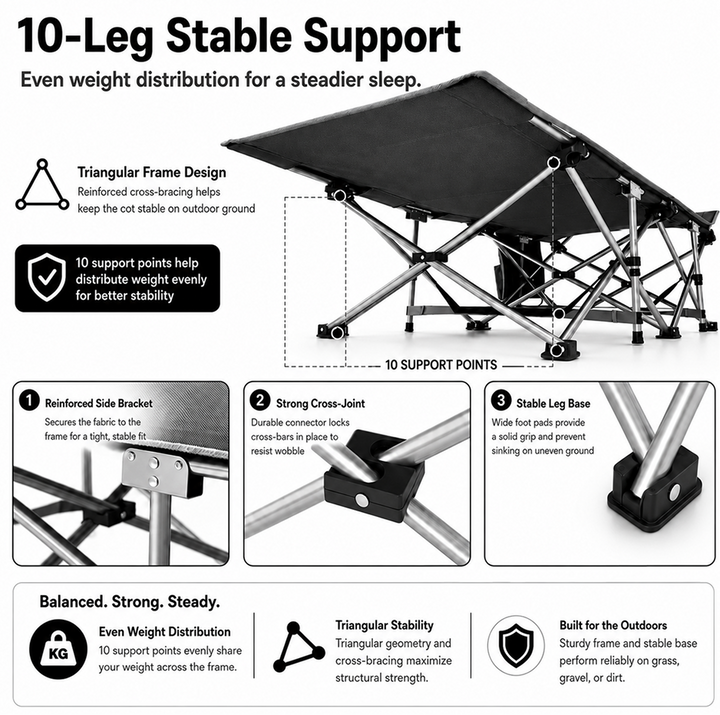 KingCamp Oversized Heavy Duty Camping Cot