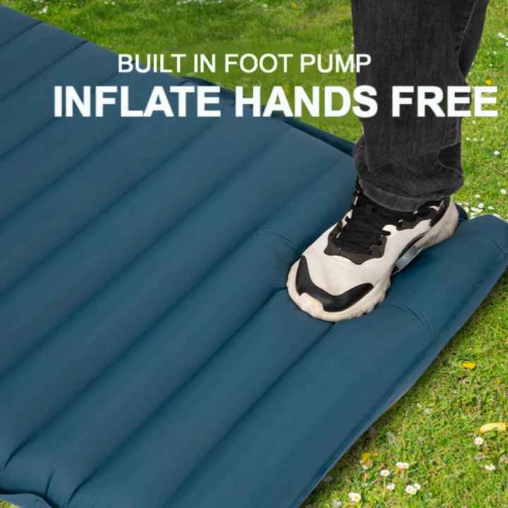 KingCamp DELUXE 10.1 Inflatable Sleeping Pad with Built-In Foot Pump