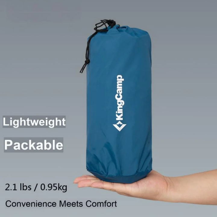 KingCamp DELUXE 10.1 Inflatable Sleeping Pad with Built-In Foot Pump