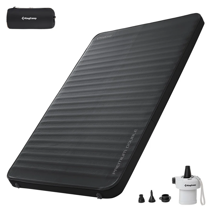 KingCamp Double Self-Inflating Camping Mattress with Built-In Pump
