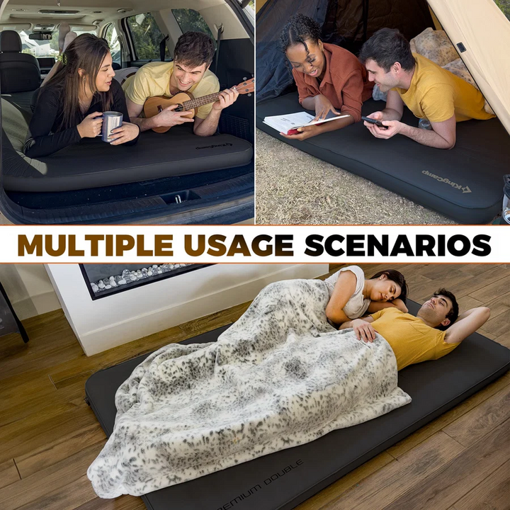 KingCamp Double Self-Inflating Camping Mattress with Built-In Pump