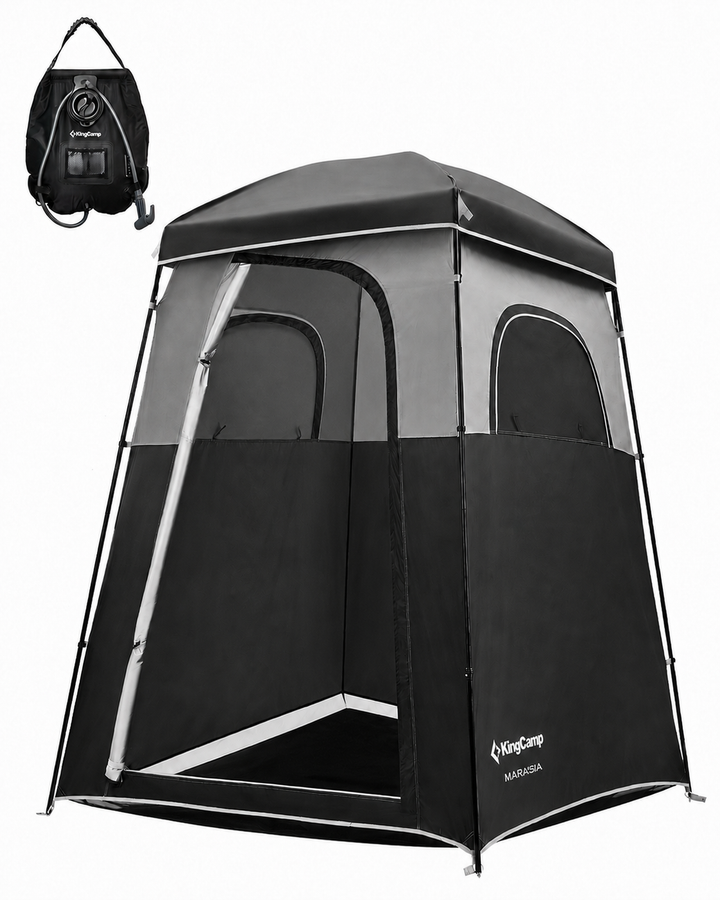 KingCamp Shower Tent with 20L Solar Shower Set