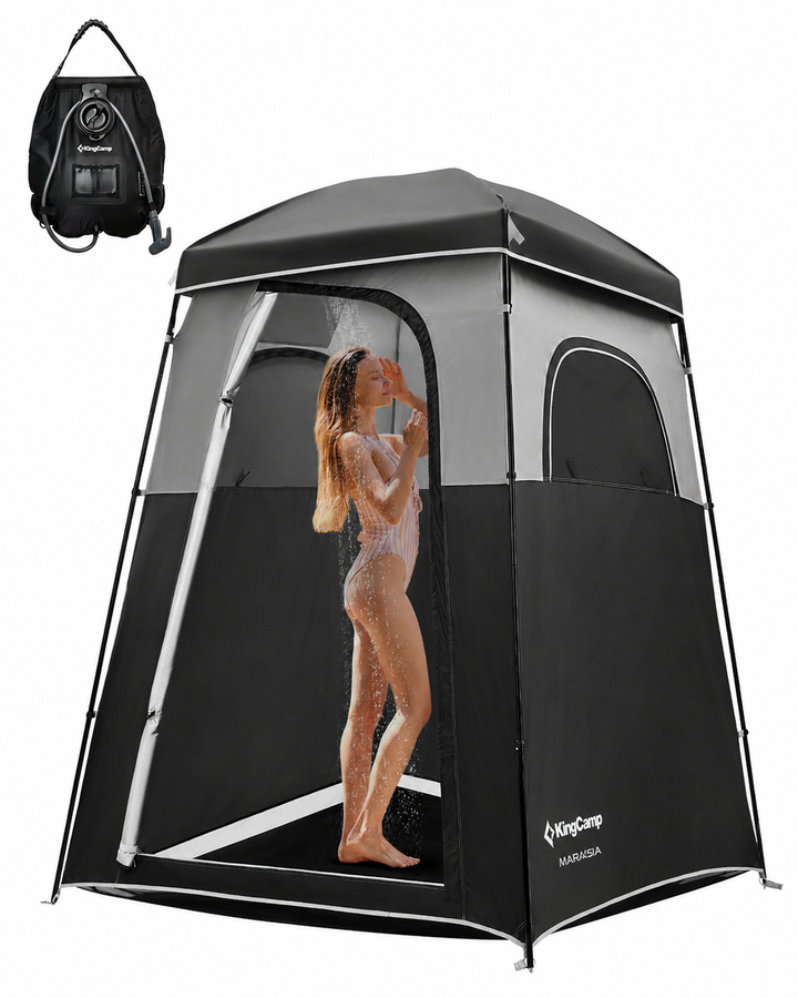 KingCamp Shower Tent with 20L Solar Shower Set